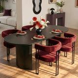 Dwen & Mia 79" Oval Dining Table Set for 4 (5-Piece)