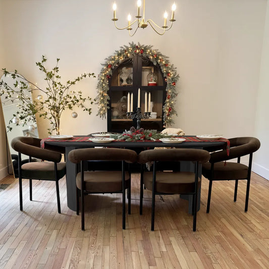 Dwen & New York 79" Oval Dining Table Set for 6 (7-Piece)