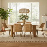 Dwen & Nice 79" Oval Dining Table Set for 6 (7-Piece)