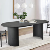 Dwen 79" Modern Large Oval Dining Table