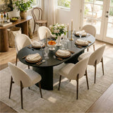 Dwen & Goteborg 79" Oval Dining Table Set for 6 (7-Piece)