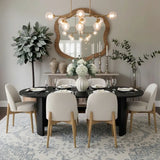 Havana Linen Upholstered Dining Chair with Solid Wood Legs (Set of 8)