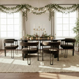 Dwen & Mia 79" Oval Dining Table Set for 6 (7-Piece)