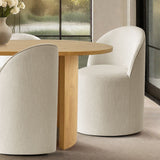 Dwen & Doris 79" Natural Oval Dining Table Set for 6 (7-Piece)