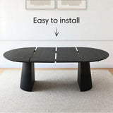 Dwen 47"-65"-83" Extendable Oval Dining Table – 3-in-1 Design