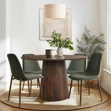 Dwen & Oslo 46" Modern Round Dining Table Set for 4 (5-Piece)