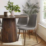 Dwen & Oslo 46" Modern Round Dining Table Set for 4 (5-Piece)