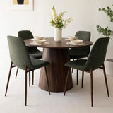 Dwen & Oslo 46" Modern Round Dining Table Set for 4 (5-Piece)