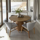 Dwen 46" Modern Round Pedestal Dining Table