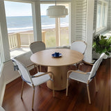 Dwen 46" Modern Round Pedestal Dining Table