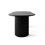 Dwen 79" Modern Large Roman Pillar Oval Dining Table