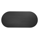 Dwen 79" Modern Large Roman Pillar Oval Dining Table