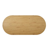 Dwen 79" Modern Large Roman Pillar Oval Dining Table