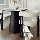 Mia Upholstered Chenille Dining Chair with Arms (Set of 4)