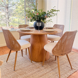 Nice Rattan Upholstered Dining Chair (Set of 4)
