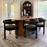 Mia Velvet Dining Chair with Arms (Set of 4)