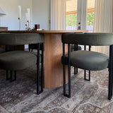 Mia Velvet Dining Chair with Arms (Set of 8)