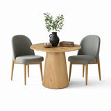 Dwen & Havana 35" Modern Round Dining Table Set for 2 (3-Piece)