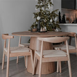 Dwen 46" Modern Round Pedestal Dining Table