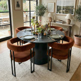 Mia Velvet Dining Chair with Arms (Set of 4)