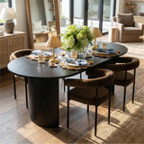 Dwen & New York 79" Oval Dining Table Set for 4 (5-Piece)