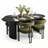 Dwen & Mia 79" Oval Dining Table Set for 4 (5-Piece)