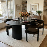 Dwen & Mia 79" Oval Dining Table Set for 4 (5-Piece)