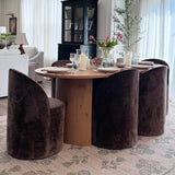 Dwen & Doris 79" Natural Oval Dining Table Set for 6 (7-Piece)