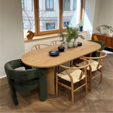 Dwen 79" Modern Large Oval Dining Table