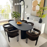 Dwen 79" Modern Large Oval Dining Table