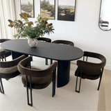 Dwen 79" Modern Large Oval Dining Table