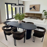 Dwen 79" Modern Large Oval Dining Table