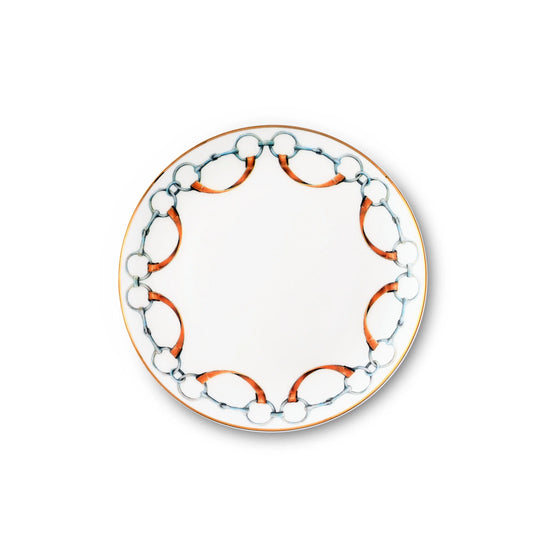 Wellington Bit Pattern Bone China Round Bread Plate