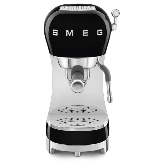 Manual Espresso Coffee Machine - Retro-Style Black
