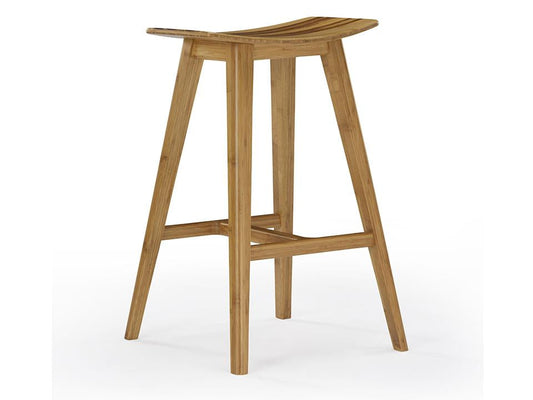 Tigris Counter Height Stool, Caramelized With Exotic Tiger Inlay, (Set of 2)