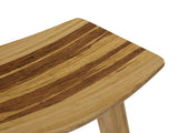 Tigris Counter Height Stool, Caramelized With Exotic Tiger Inlay, (Set of 2)