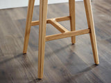 Tigris Counter Height Stool, Caramelized With Exotic Tiger Inlay, (Set of 2)