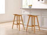 Tigris Counter Height Stool, Caramelized With Exotic Tiger Inlay, (Set of 2)