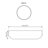 Stoneware Pasta/Salad Plate | Edan 7.9"