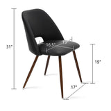 Edwin Modern Faux Leather Dining Chair (Set of 4)