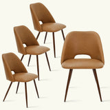 Edwin Modern Faux Leather Dining Chair (Set of 4)