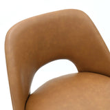 Edwin 26" Modern Faux Leather Counter Stool (Set of 2)
