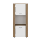 Tonalea 53" Freestanding Vertical Bookcase with Two Doors Cabinet and Three Storage Shelves, Living Room or Bedroom Storage Option