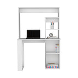 Maine Desk with Hutch and Multi-Level Shelves for Home Office Organization, Spacious Work Surface, Practical Storage Compartments and Functional Design Ideal for Study, Workspace or Daily Tasks by Maine Home Furniture