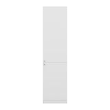 Home Tall Freestanding Bookcase with Double Doors and 5 Interior Storage Shelves, Vertical Storage Cabinet for Living Room, Office or Bedroom