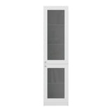 Home Double Glass Door Bookcase Cabinet with 5 Interior Shelves for Linen or Décor Storage for Living Rooms, Bedrooms or Laundry Rooms