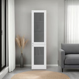 Home Double Glass Door Bookcase Cabinet with 5 Interior Shelves for Linen or Décor Storage for Living Rooms, Bedrooms or Laundry Rooms