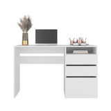 Dublin Computer Desk with Three Storage Drawers and One Open Shelf Offering Practical Workspace Organization, Modern Home Office Functionality and Durable Engineered Wood Construction