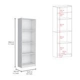TUHOME Home Bookcase with Four Spacious Open Shelves Offering Modern Display Space for Books, Collectibles and Decorative Items with Contemporary Design and Durable Engineered Wood Construction for Stylish Home Organization