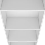 TUHOME Home Bookcase with Four Spacious Open Shelves Offering Modern Display Space for Books, Collectibles and Decorative Items with Contemporary Design and Durable Engineered Wood Construction for Stylish Home Organization